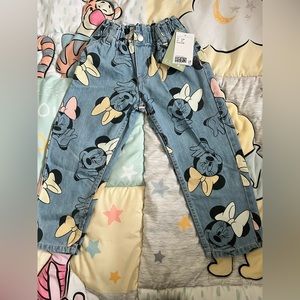 H&M Minnie Mouse Paper Bag Jeans